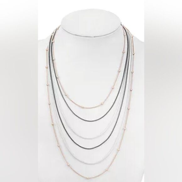 Liz Claiborne 17 Inch Snake Strand Necklace - Picture 1 of 4